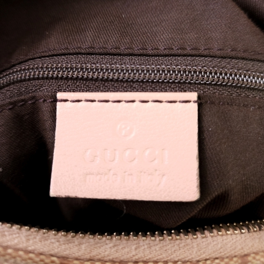 Gucci Blush Beige GG Monogram Hobo with Gold Accent - Picture 11 of 16